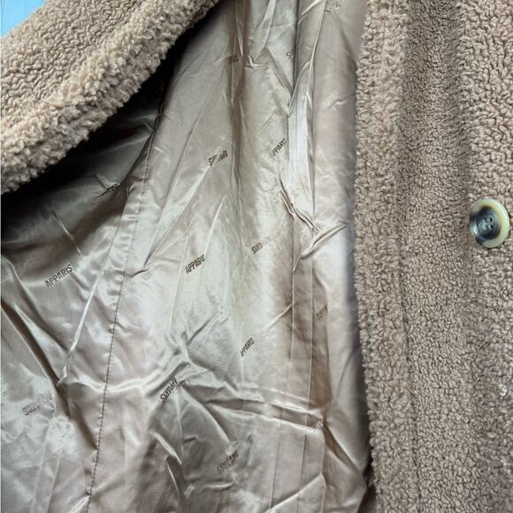 Apparis Anoushka Faux Fur Double-Breasted Long Teddy Coat Size XXL - Picture 9 of 14